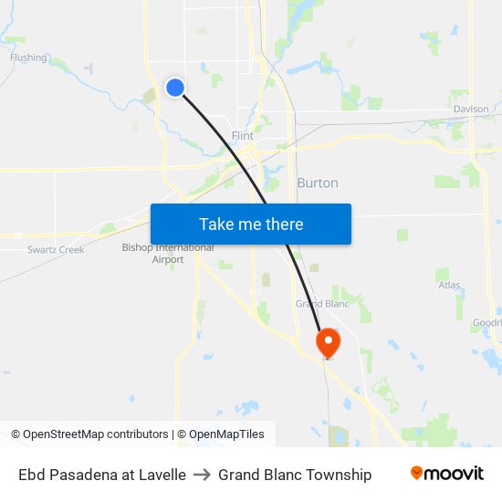 Ebd Pasadena at Lavelle to Grand Blanc Township map