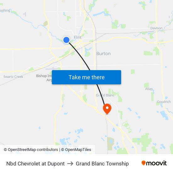 Nbd Chevrolet at Dupont to Grand Blanc Township map