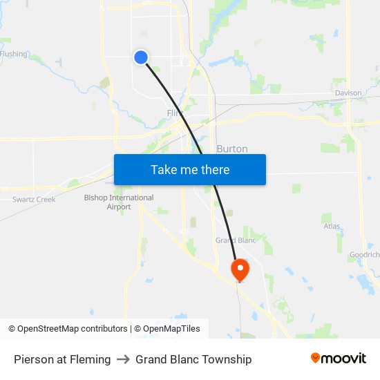 Pierson at Fleming to Grand Blanc Township map