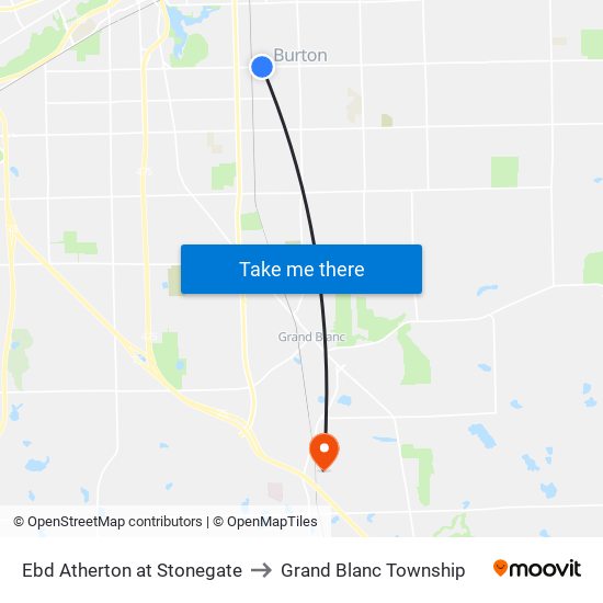 Ebd Atherton at Stonegate to Grand Blanc Township map