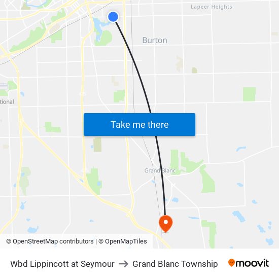 Wbd Lippincott at Seymour to Grand Blanc Township map