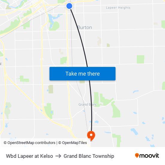 Wbd Lapeer at Kelso to Grand Blanc Township map