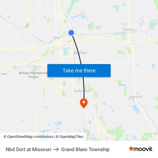 Nbd Dort at Missouri to Grand Blanc Township map