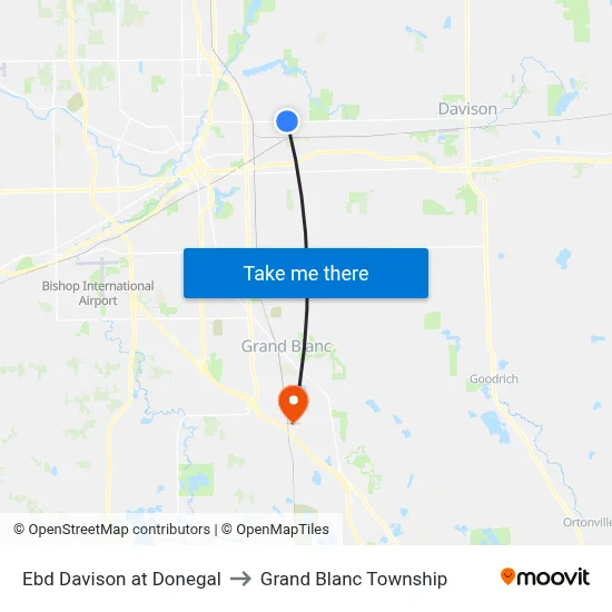 Ebd Davison at Donegal to Grand Blanc Township map