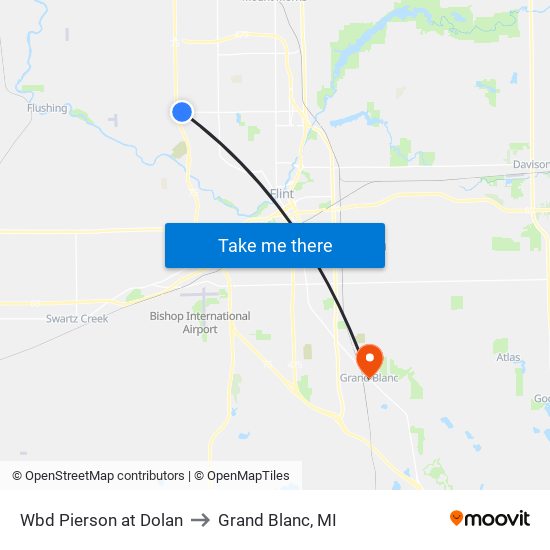 Wbd Pierson at Dolan to Grand Blanc, MI map