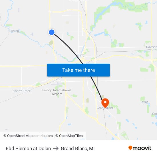 Ebd Pierson at Dolan to Grand Blanc, MI map