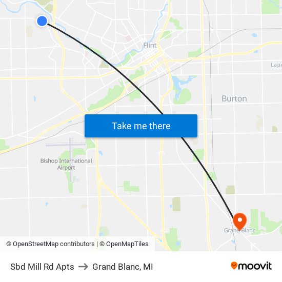 Sbd Mill Rd Apts to Grand Blanc, MI map