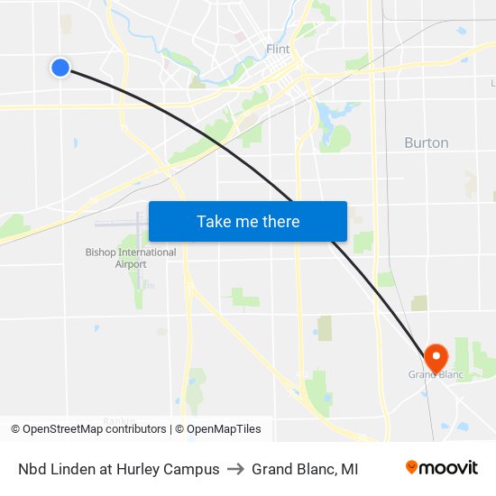 Nbd Linden at Hurley Campus to Grand Blanc, MI map