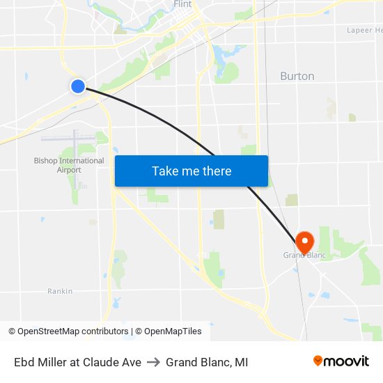 Ebd Miller at Claude Ave to Grand Blanc, MI map