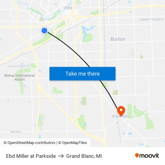 Ebd Miller at Parkside to Grand Blanc, MI map