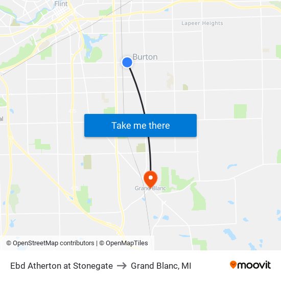 Ebd Atherton at Stonegate to Grand Blanc, MI map