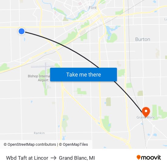 Wbd Taft at Lincor to Grand Blanc, MI map