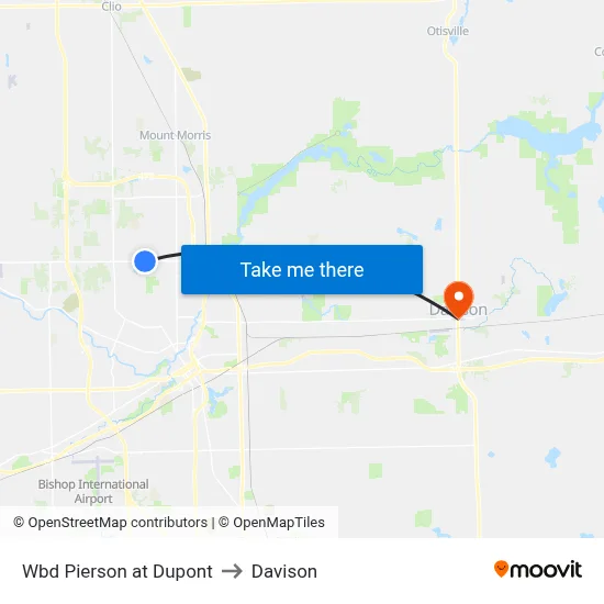 Wbd Pierson at Dupont to Davison map