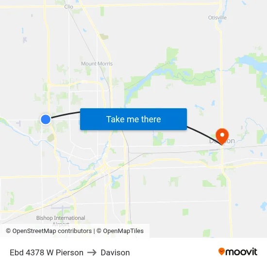 Ebd 4378 W Pierson to Davison map