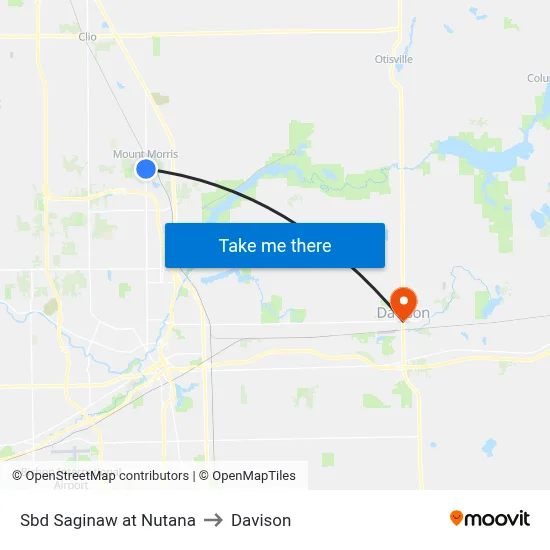 Sbd Saginaw at Nutana to Davison map
