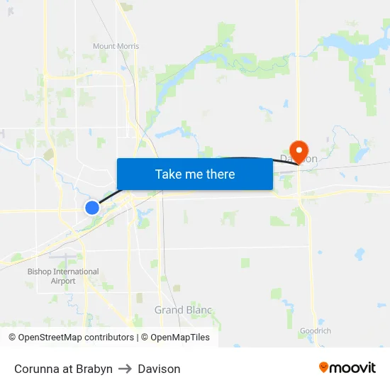 Corunna at Brabyn to Davison map