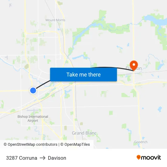 3287 Corruna to Davison map