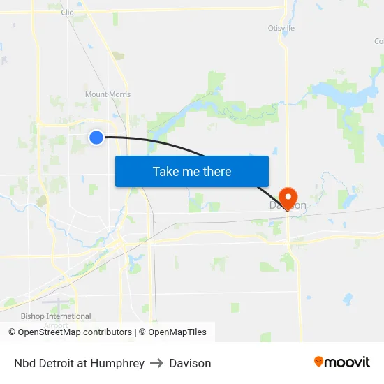 Nbd Detroit at Humphrey to Davison map