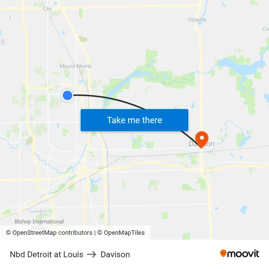 Nbd Detroit at Louis to Davison map