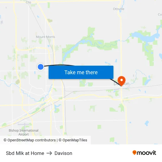 Sbd Mlk at Home to Davison map