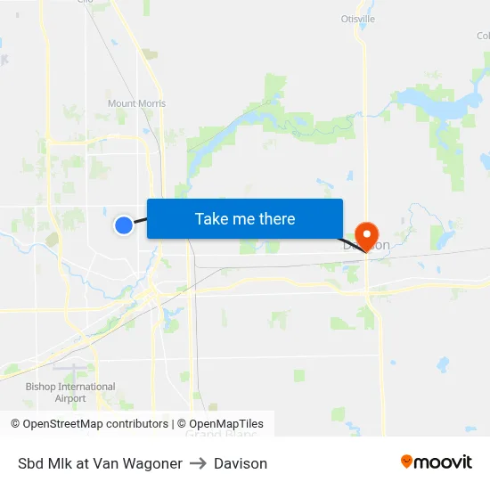 Sbd Mlk at Van Wagoner to Davison map