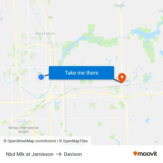 Nbd Mlk at Jamieson to Davison map