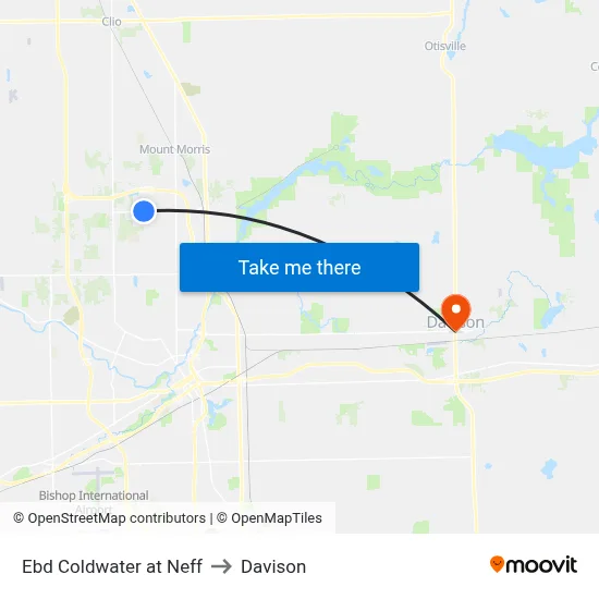 Ebd Coldwater at Neff to Davison map