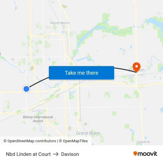 Nbd Linden at Court to Davison map
