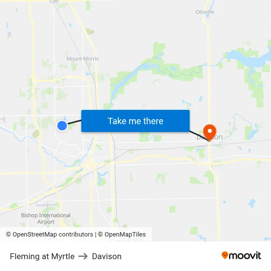 Fleming at Myrtle to Davison map