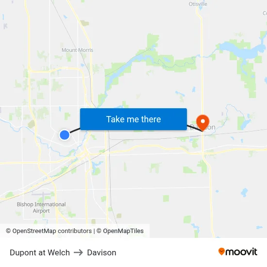 Dupont at Welch to Davison map