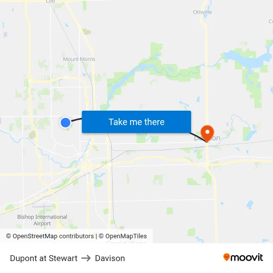Dupont at Stewart to Davison map