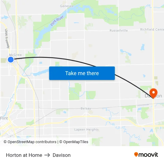 Horton at Home to Davison map