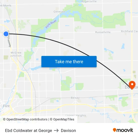 Ebd Coldwater at George to Davison map
