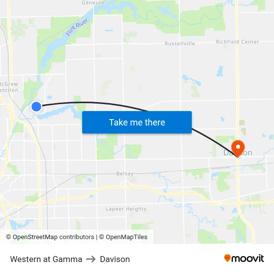 Western at Gamma to Davison map