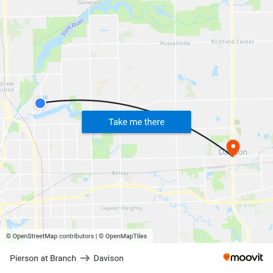 Pierson at Branch to Davison map