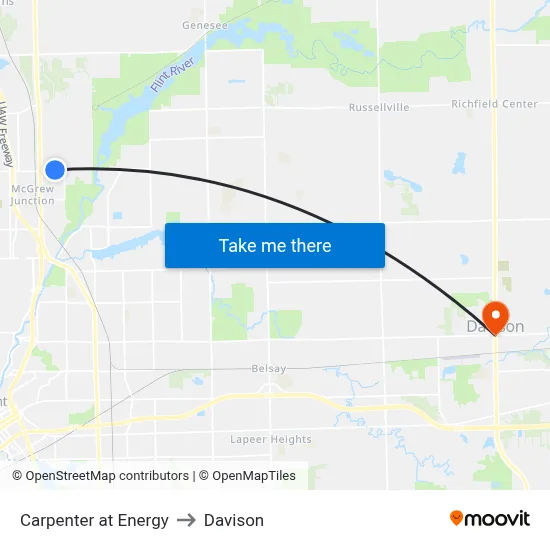 Carpenter at Energy to Davison map
