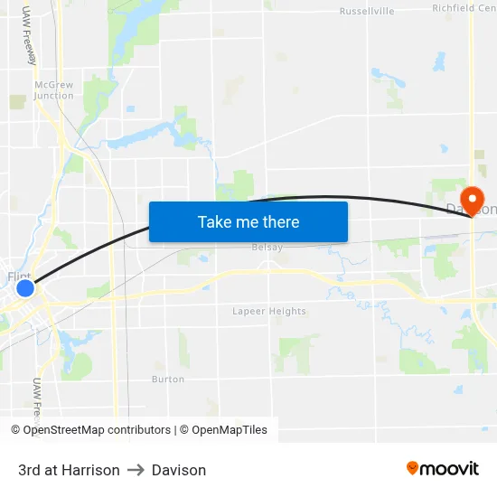 3rd at Harrison to Davison map