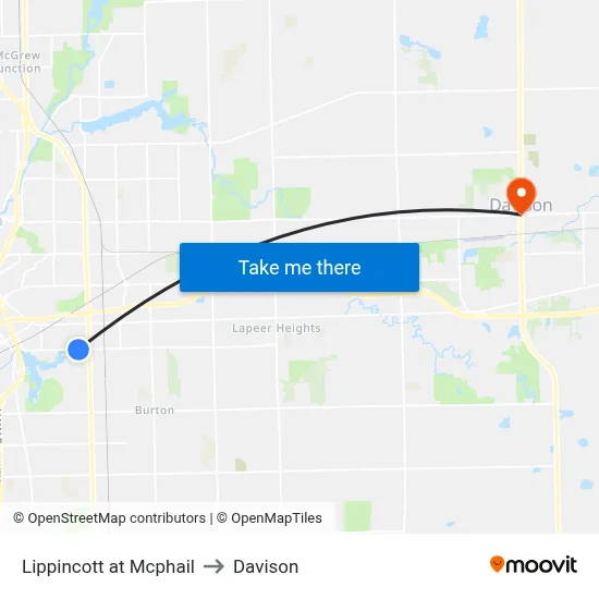 Lippincott at Mcphail to Davison map