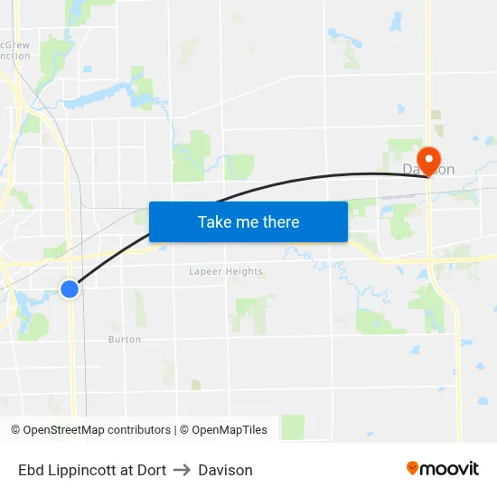 Ebd Lippincott at Dort to Davison map