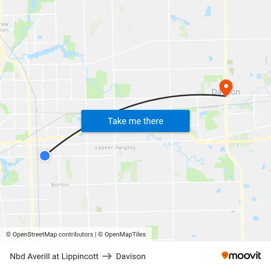 Nbd Averill at Lippincott to Davison map