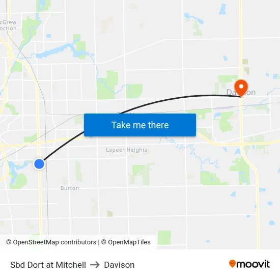 Sbd Dort at Mitchell to Davison map