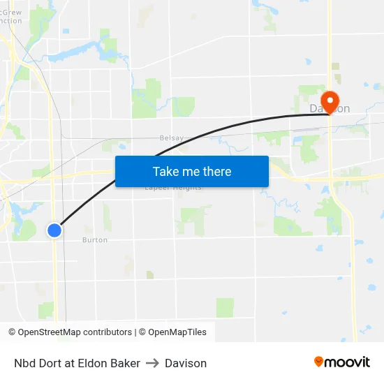 Nbd Dort at Eldon Baker to Davison map