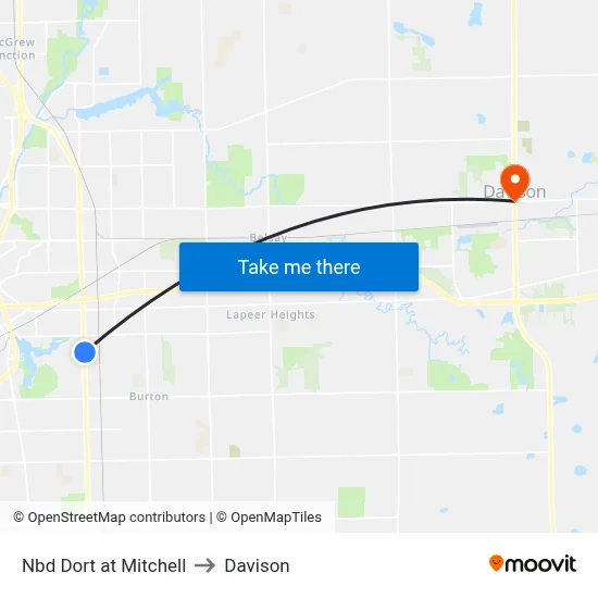 Nbd Dort at Mitchell to Davison map