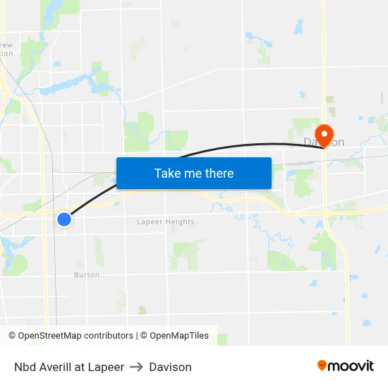 Nbd Averill at Lapeer to Davison map