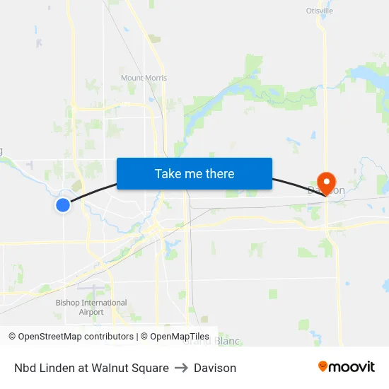 Nbd Linden at Walnut Square to Davison map