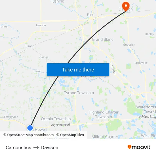Carcoustics to Davison map