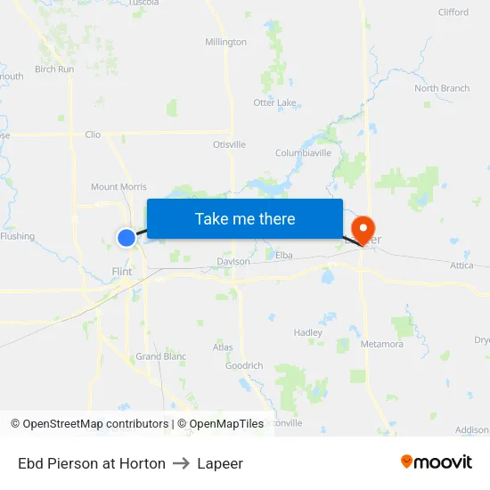 Ebd Pierson at Horton to Lapeer map