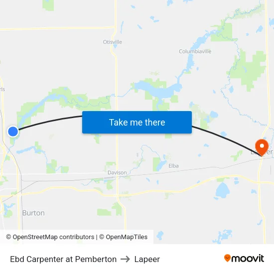 Ebd Carpenter at Pemberton to Lapeer map