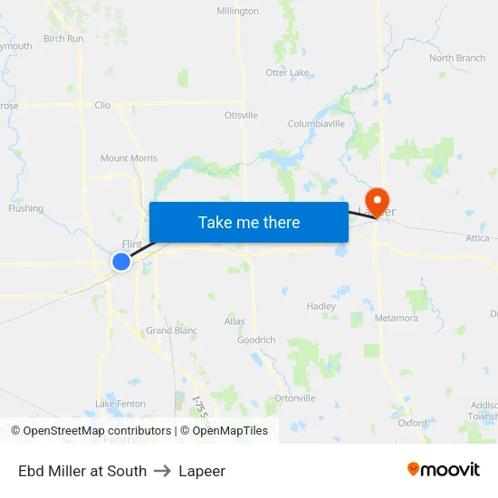 Ebd Miller at South to Lapeer map