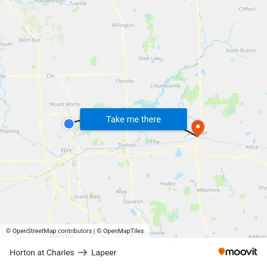 Horton at Charles to Lapeer map